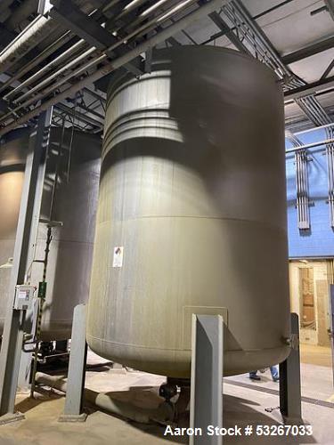 Gaston County approximately 8000 gallon 304 stainless steel vertical tank.