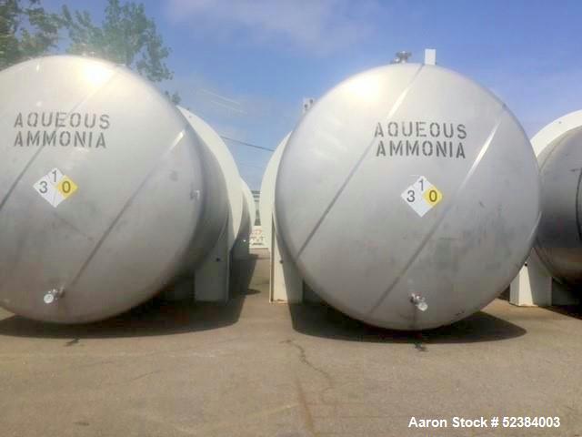 Usado- Tanque de presión horizontal de 55,500 galones de HUB Technologies. Acero inoxidable 316L, cabezas cóncavas, tanque e...