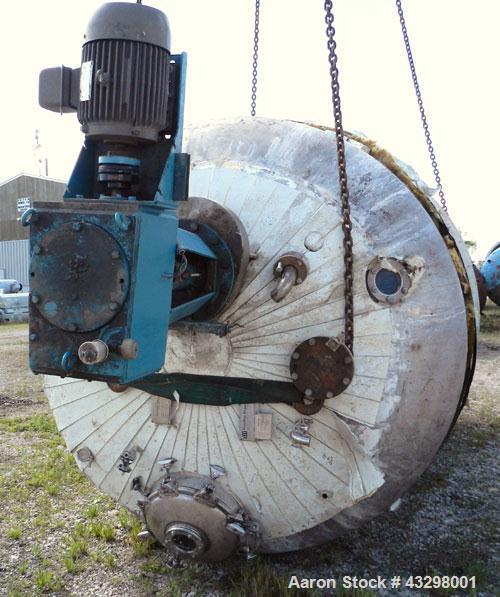 Used Hamilton Dynamic Crystallizer Pressure Tank, 5,300 Gallon, 304L Stainless Steel, Vertical. 96” Diameter x 156” straight side, 2:1 elliptical top and bottom. Internal rated Full Vacuum & 60 psi a...