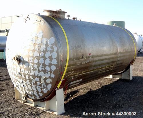Used Hamilton Welding Company Tank, 5,200 Gallon, 304 Stainless Steel, Horizontal. Approximately 84” diameter x 202” straight side, dished heads. Openings: top 24” manway with cover, 3” side bottom o...