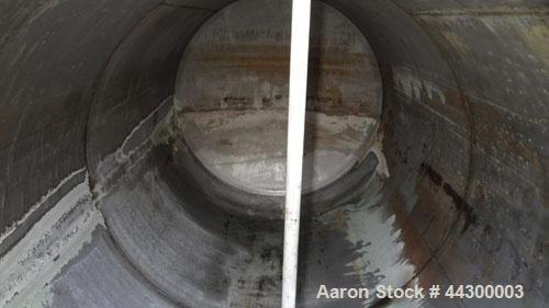 Used Hamilton Welding Company Tank, 5,200 Gallon, 304 Stainless Steel, Horizontal. Approximately 84” diameter x 202” straight side, dished heads. Openings: top 24” manway with cover, 3” side bottom o...