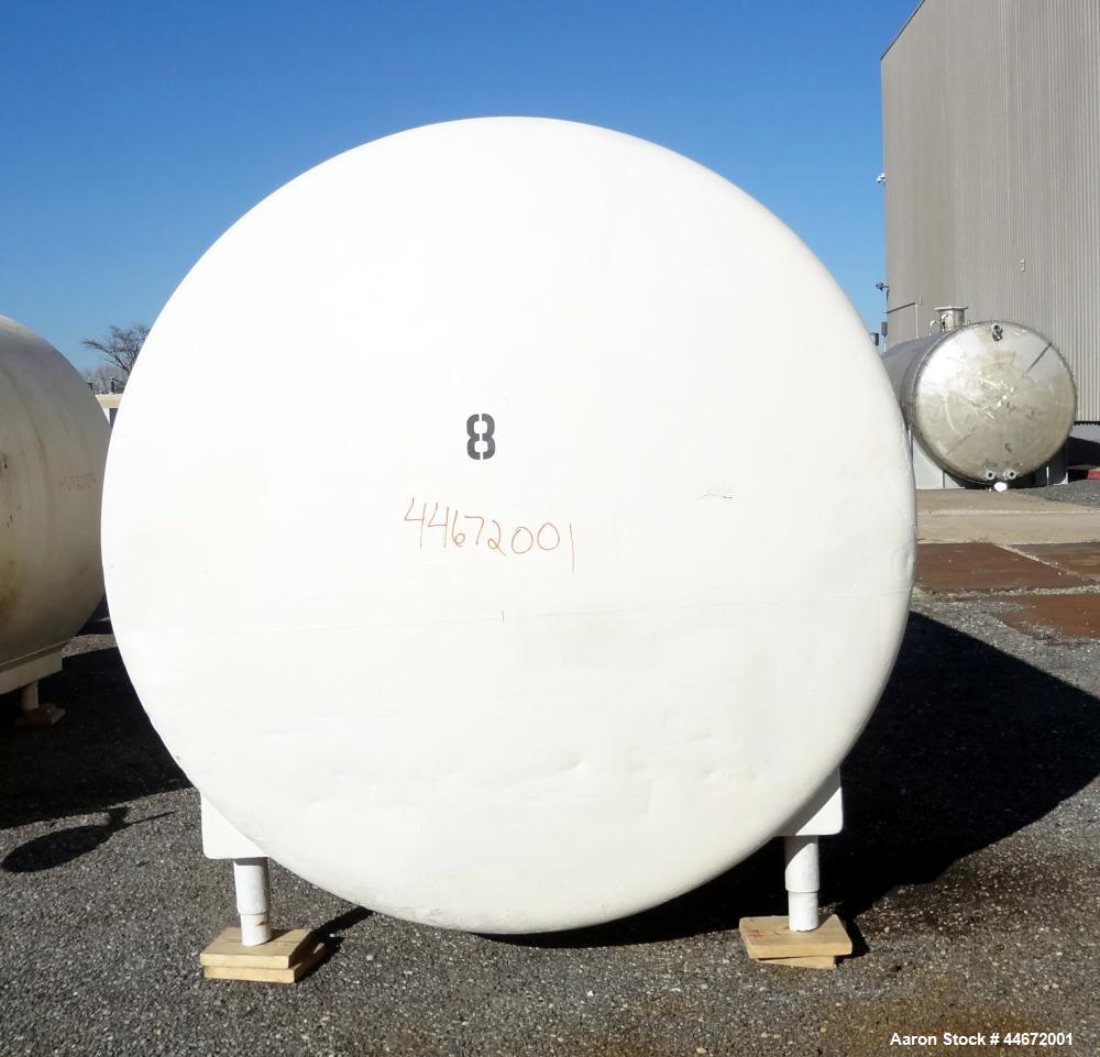 Used Heil Company Storage Tank, 5000 Gallon, 304 Stainless Steel, Horizontal. Approximately 92" diameter x 168" straight side, dished heads. Insulated with carbon steel sheathing. Side entering agita...