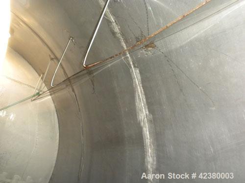 Used Henders Boiler and Tank Company Tank, approximately 5700 gallons, 304 stainless steel, vertical. Approximately 108" diameter x 144" straight side, flat top and bottom. Exterior sheathed and insu...
