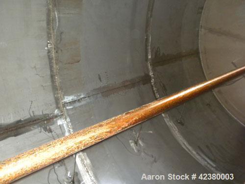 Used Henders Boiler and Tank Company Tank, approximately 5700 gallons, 304 stainless steel, vertical. Approximately 108" diameter x 144" straight side, flat top and bottom. Exterior sheathed and insu...
