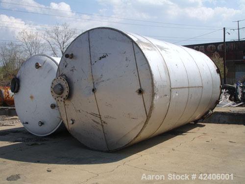 Used Henders Boiler and Tank Storage Tank, approximately 11,175 gallon, 304 stainless steel, vertical. Approximately 120’’ diameter x 228’’ straight side, slight coned top, flat bottom. Openings: top...
