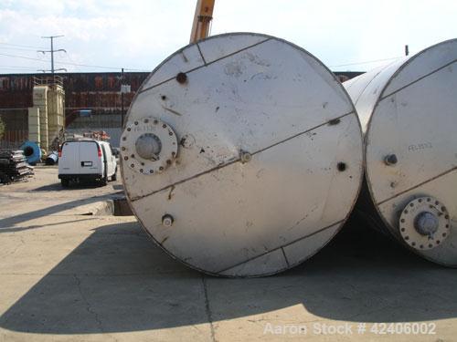 Used Henders Boiler and Tank Storage Tank, approximately 11,175 gallon, 304 stainless steel, vertical. Approximately 120’’ diameter x 228’’ straight side, slight coned top, flat bottom. Openings: top...