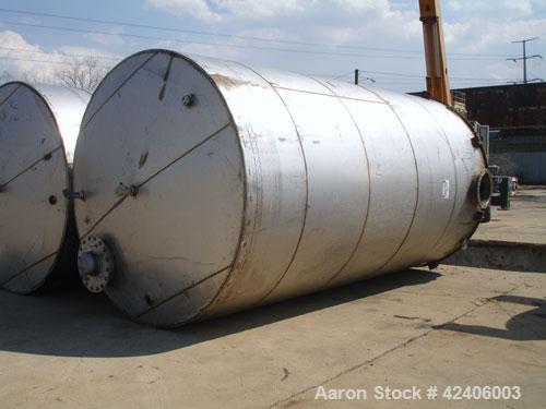 Used Henders Boiler and Tank Storage Tank, approximately 11,175 gallon, 304 stainless steel, vertical. Approximately 120’’ diameter x 228’’ straight side, slight coned top, flat bottom. Openings: top...