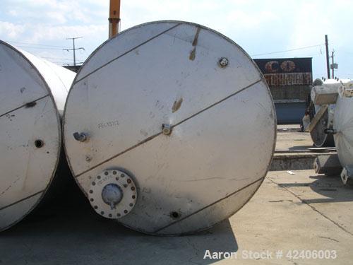Used Henders Boiler and Tank Storage Tank, approximately 11,175 gallon, 304 stainless steel, vertical. Approximately 120’’ diameter x 228’’ straight side, slight coned top, flat bottom. Openings: top...