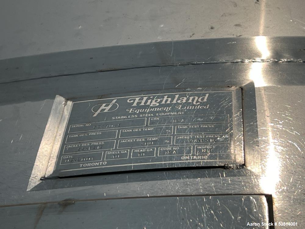 Highland Equipment 10,000 Gallon Jacketed Tank