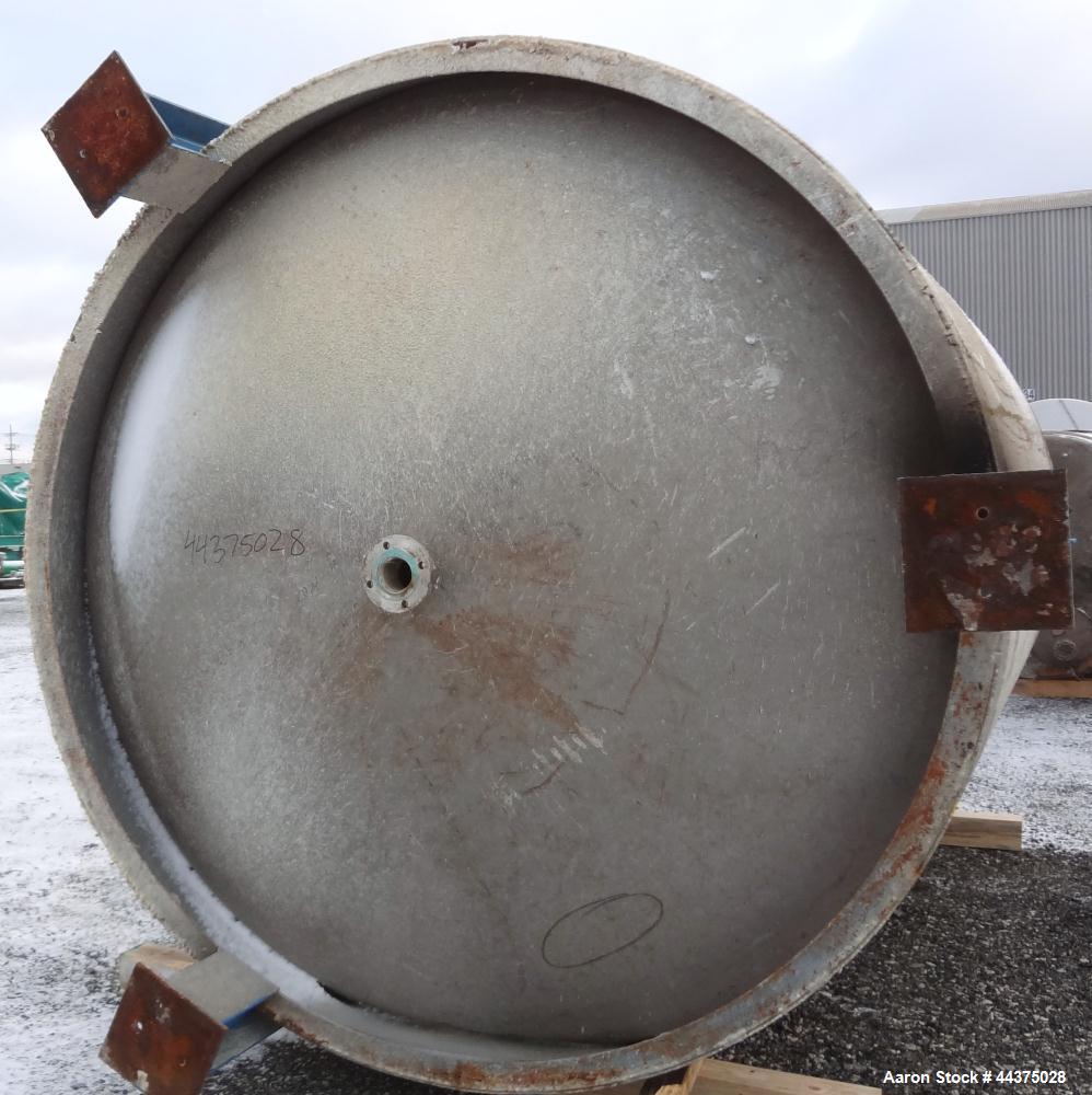 Used Imperial Steel Pressure Tank, 6500 Gallon, 316 Stainless Steel, Vertical. Approximate 108" diameter x 144" straight side, dished top and bottom. Internal rated 50 psi at 150 degrees F. Openings ...