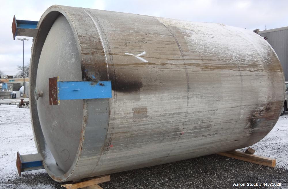 Used Imperial Steel Pressure Tank, 6500 Gallon, 316 Stainless Steel, Vertical. Approximate 108" diameter x 144" straight side, dished top and bottom. Internal rated 50 psi at 150 degrees F. Openings ...