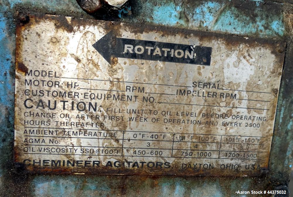 Used Imperial Steel Tank, 10,000 Gallon, 304 Stainless Steel, Vertical. Approximate 120" diameter x 204" straight side, flat welded top, coned bottom. Fixed carbon steel agitator bridge with a top en...