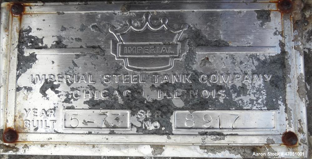 Used Imperial Steel Tank Company Tank, 12,000 Gallon, 304 Stainless Steel, Vert