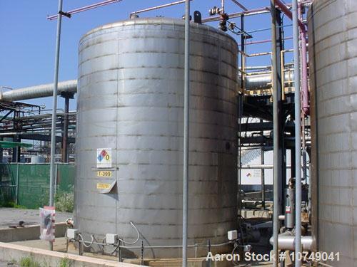 Used-Industrial Alloy 13,429 Gallon, 316L Stainless Steel, Storage Tank. API 650. 12' diameter x 15' long. Internal atmosphe...