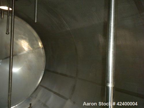 Used Inox-Tech Tank, 6000 Gallon, Model ASHS6000USG, 304 Stainless Steel, Horizontal. 97-1/2" Diameter x 180" straight side, coned heads. Bottom dimple jacketed, approximately 72’’ wide x 165’’ long ...