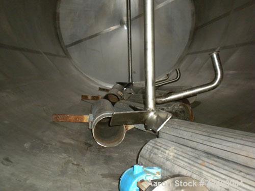 Used Inox-Tech Tank, 6000 Gallon, Model ASHS6000USG, 304 Stainless Steel, Horizontal. 97-1/2" Diameter x 180" straight side, coned heads. Bottom dimple jacketed, approximately 72’’ wide x 165’’ long ...