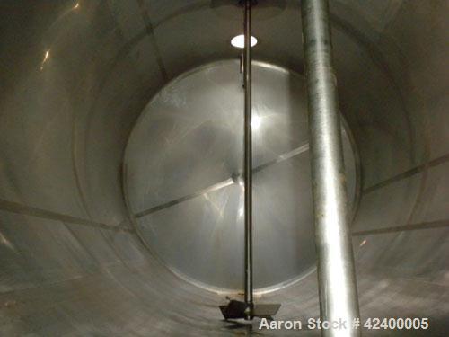 Used Inox-Tech Tank, 6000 Gallon, Model ASHS6000USG, 304 Stainless Steel, Horizontal. 97-1/2" Diameter x 180" straight side, coned heads. Bottom dimple jacketed, approximately 72’’ wide x 165’’ long ...