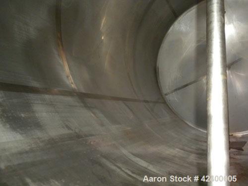 Used Inox-Tech Tank, 6000 Gallon, Model ASHS6000USG, 304 Stainless Steel, Horizontal. 97-1/2" Diameter x 180" straight side, coned heads. Bottom dimple jacketed, approximately 72’’ wide x 165’’ long ...