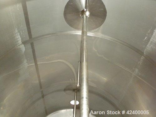 Used Inox-Tech Tank, 6000 Gallon, Model ASHS6000USG, 304 Stainless Steel, Horizontal. 97-1/2" Diameter x 180" straight side, coned heads. Bottom dimple jacketed, approximately 72’’ wide x 165’’ long ...