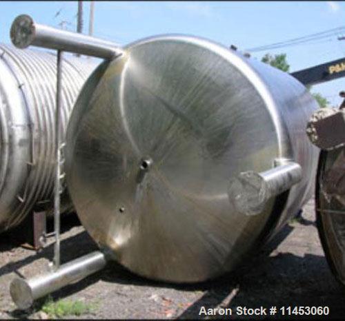 Used-5,000 gallon Inox receiver tank, 316 stainless steel construction. 9' diameter x 10' straight side, dished top and bott...