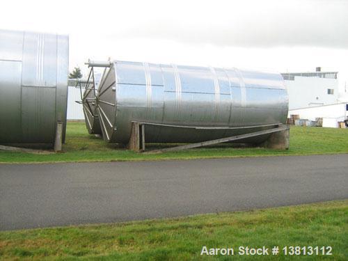 Used J&S 20,000 Gallon Stainless Steel Tank.  12'6" Wide x 28'2" tall, 5500 lbs, with spreader bar and rigging, 304 stainless steel.