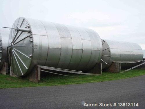 Used-J&S 30,000 Gallon Stainless Steel Tank. Type 316 stainless steel. Top head is 308 stainless steel. Overall dimensions a...