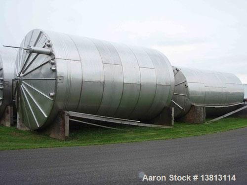 Used J&S 30,000 Gallon Stainless Steel Tank. Type 316 stainless steel. Top head is 308 stainless steel. Overall dimensions are 15'6" diameter x 27'9" tall. .