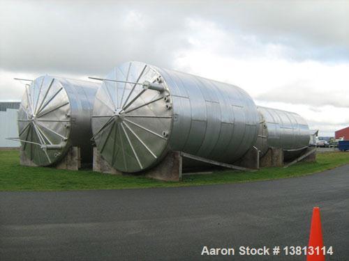 Used J&S 30,000 Gallon Stainless Steel Tank. Type 316 stainless steel. Top head is 308 stainless steel. Overall dimensions are 15'6" diameter x 27'9" tall. .