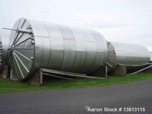 Used J&S 30,000 Gallon Stainless Steel Tank. Type 316 stainless steel. Top head is 308 stainless steel. Overall dimensions are 15'6" diameter x 27'9" tall..