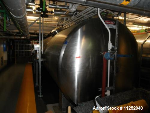 Used- JV Northwest 6600 Gallon Stainless Steel, Jacketed Pressure Tank, Horizontal Orientation. Measures 7' diameter x 32' l...