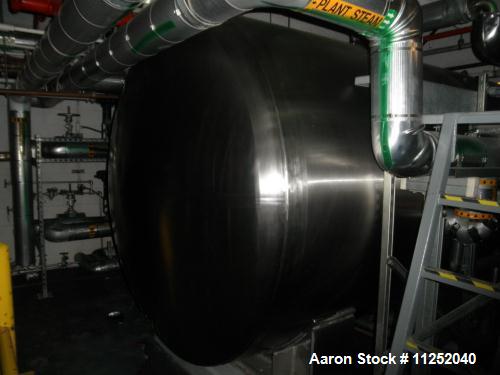 Used- JV Northwest 6600 Gallon Stainless Steel, Jacketed Pressure Tank, Horizontal Orientation. Measures 7' diameter x 32' l...