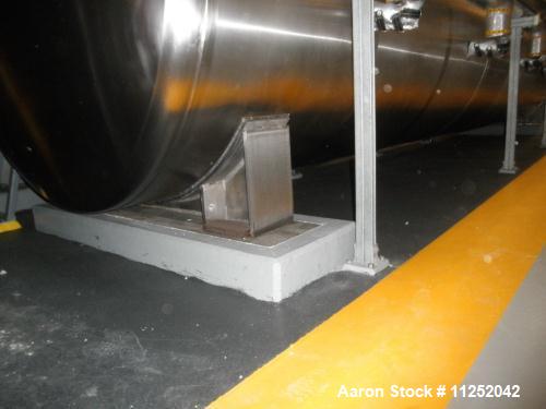 Used JV Northwest 7,500 Gallon Stainless Steel, Jacketed Pressure Tank, Horizontal Orientation. Measures 7' diameter x 32' long, dished ends. Vessel is internally rated for 50 PSI at 300 deg. F. Jack...