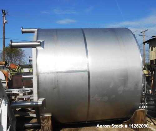 Used JV Northwest stainless steel tank, approximately 6,250 gallon capacity