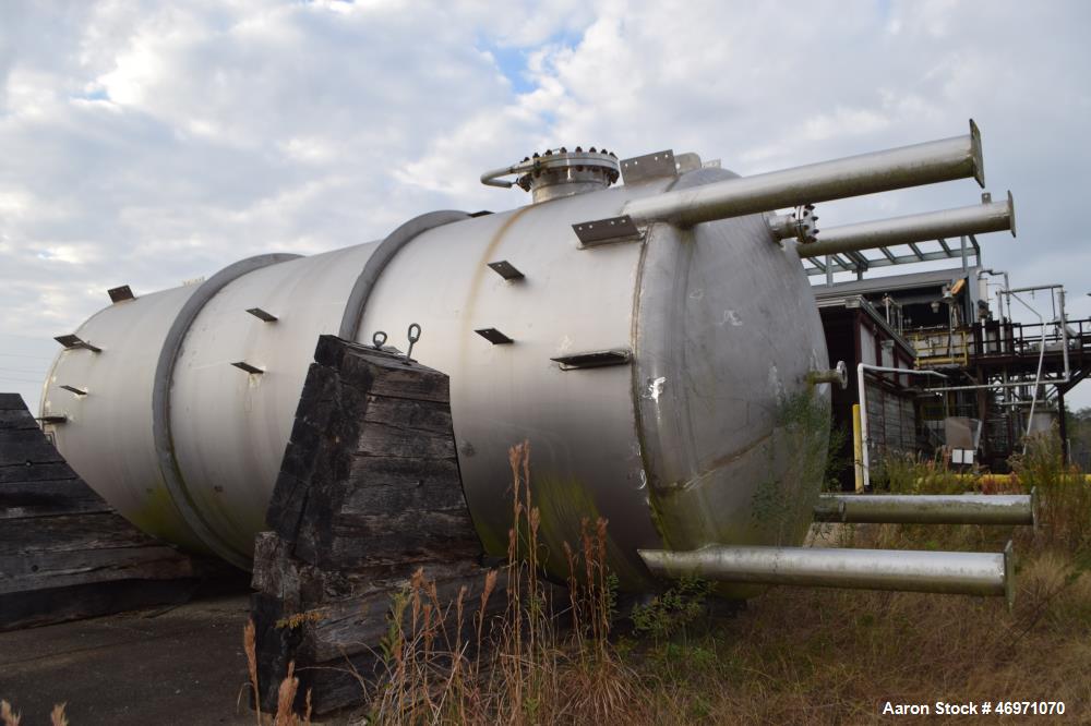 Unused- JMW James Machine Works Pressure Tank, 14,000 Gallon, 316L Stainless Steel, Vertical. 120" Diameter x 300" straight side, dished top and bottom. Internal Rated 30 psi at 300 degrees F. Openin...