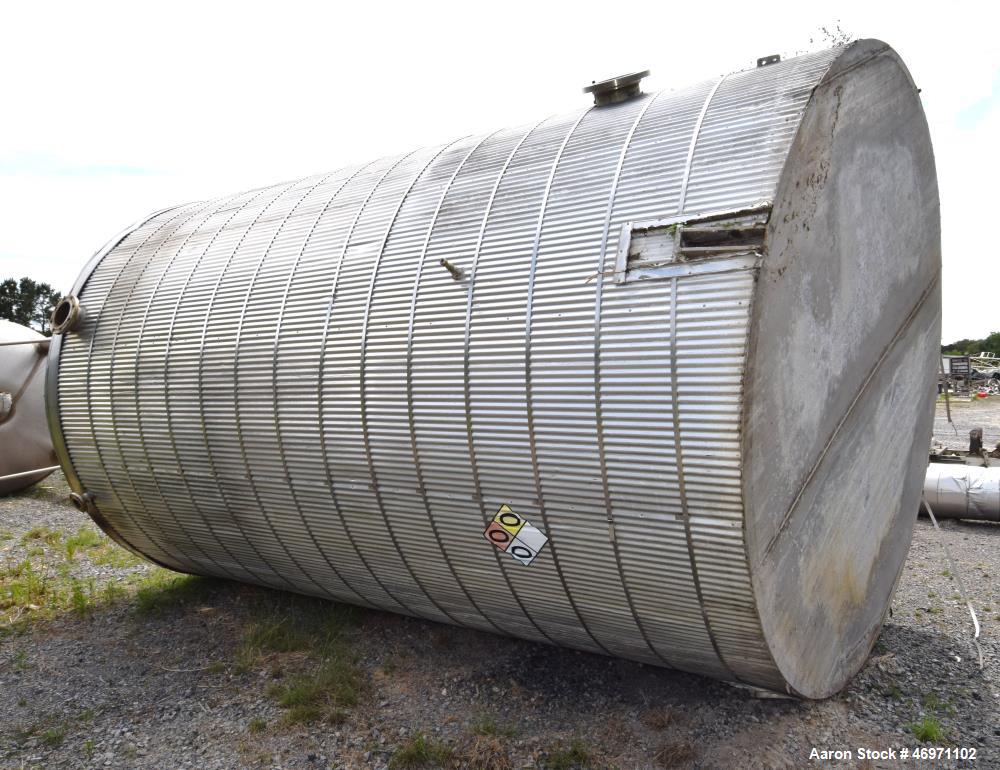 Used JMW James Machine Works API 650 Tank, 9,400 Gallon, 316L Stainless Steel, Vertical. 120" Diameter x 192" straight side, coned top, 24” sloped bottom. Internal rated maximum operating temperature...