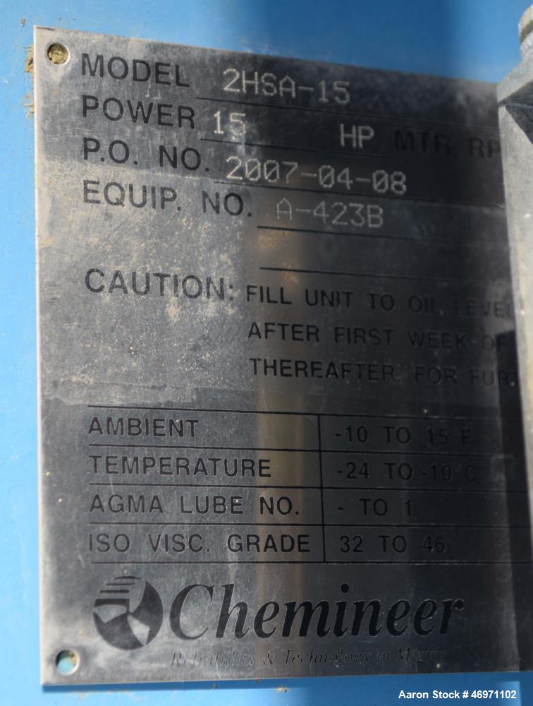 Used JMW James Machine Works API 650 Tank, 9,400 Gallon, 316L Stainless Steel, Vertical. 120" Diameter x 192" straight side, coned top, 24” sloped bottom. Internal rated maximum operating temperature...