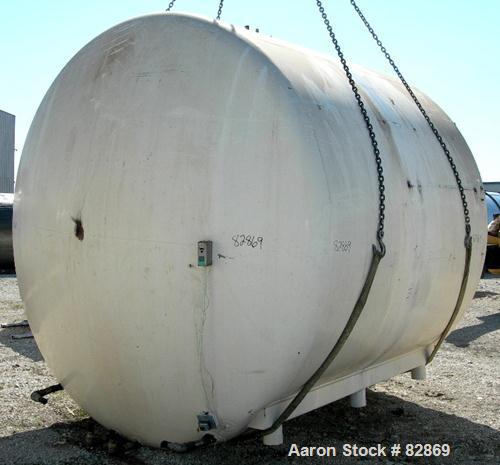 Used Chester Jensen Tank, 5,000 gallon, Model AHC, 304 stainless steel, horizontal. 114" diameter x 98" straight side, dished heads. Bottom of tank dimple jacketed, approximately 6' wide x 8' long ar...
