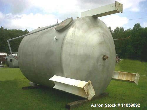 Used- Approximately 7,000 Gallon Stainless Steel Tank. 10' diameter. x 11' T/T. Cone top, dish bottom. Built by Kennedy Tank...