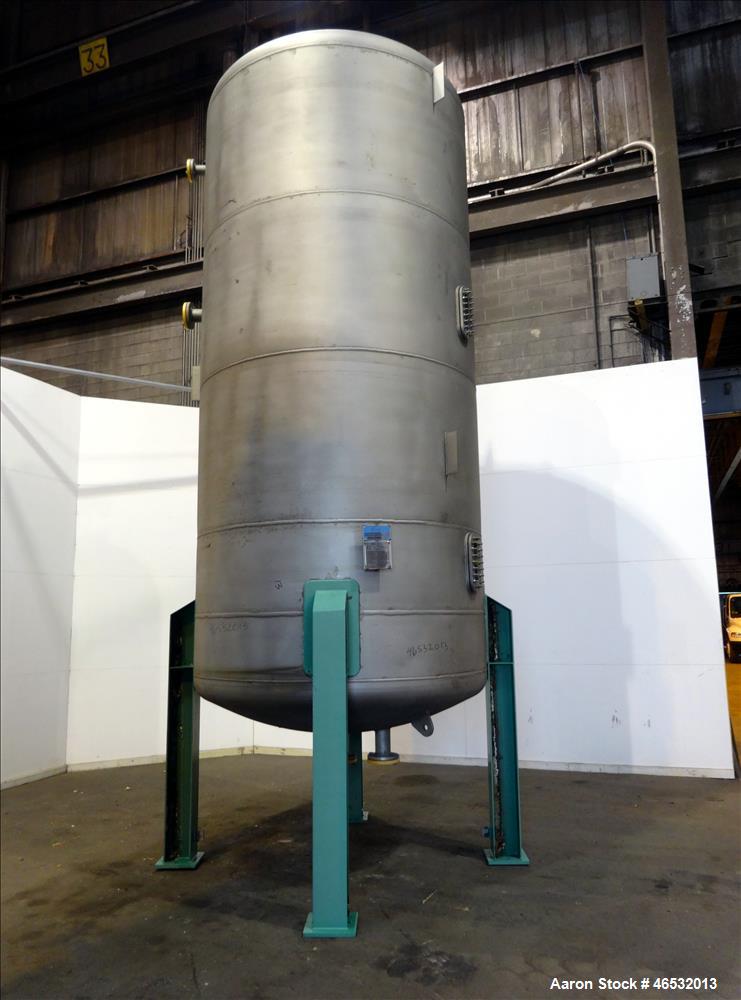 Unused- Graver Water Systems Approximate 5200 Gallon Cation Regeneration Vessel. Manufactured by Kennedy Tank, 316/316L stainless steel, vertical. 90" Diameter x 182" straight side, dished top and bo...