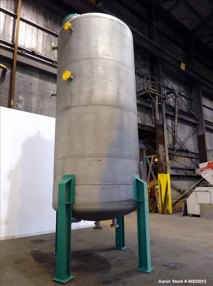 Unused- Graver Water Systems Approximate 5200 Gallon Cation Regeneration Vessel. Manufactured by Kennedy Tank, 316/316L stainless steel, vertical. 90" Diameter x 182" straight side, dished top and bo...