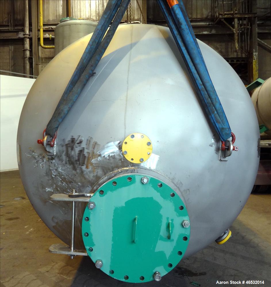 Unused- Graver Water Systems Approximate 5200 Gallon Cation Regeneration Vessel. Manufactured by Kennedy Tank, 316/316L stainless steel, vertical. 90" Diameter x 182" straight side, dished top and bo...