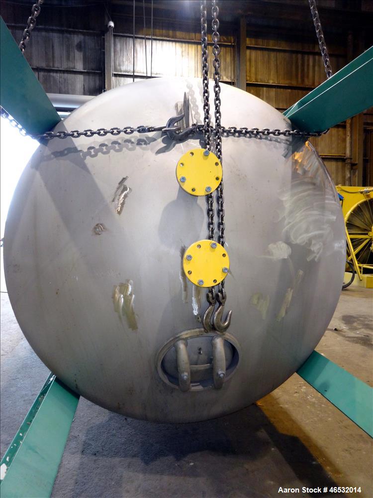 Unused- Graver Water Systems Approximate 5200 Gallon Cation Regeneration Vessel. Manufactured by Kennedy Tank, 316/316L stainless steel, vertical. 90" Diameter x 182" straight side, dished top and bo...