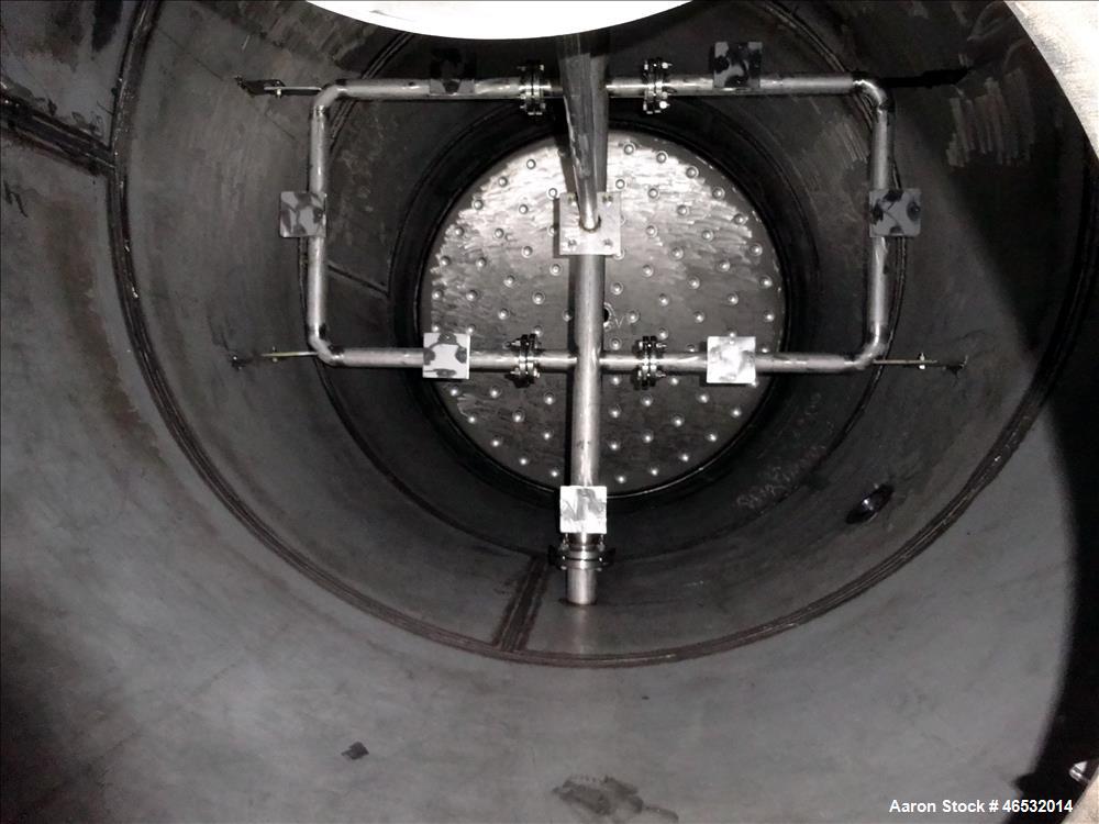 Unused- Graver Water Systems Approximate 5200 Gallon Cation Regeneration Vessel. Manufactured by Kennedy Tank, 316/316L stainless steel, vertical. 90" Diameter x 182" straight side, dished top and bo...