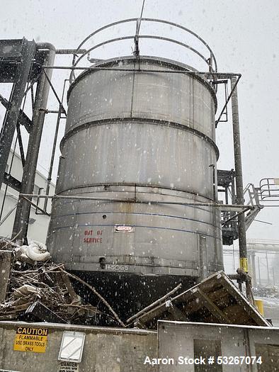 Used Approx. 14,000 gallon Knight Fabrication Vertical Tank. Stainless steel