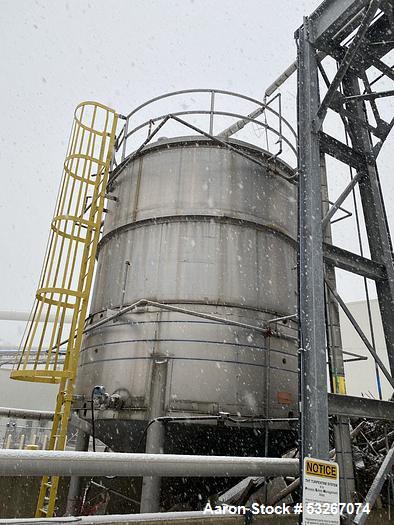 Used Approx. 14,000 gallon Knight Fabrication Vertical Tank. Stainless steel