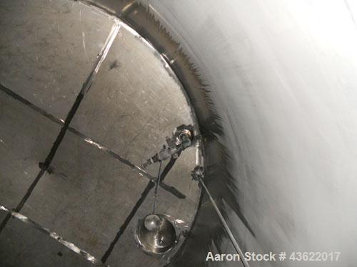 Used Krenz Approximately 10,000 Gallon Stainless Steel Storage Tank. Approximately 12' diameter x 12' straight side. Flat bottom and slight cone top. Various top openings including a 17" manway with ...