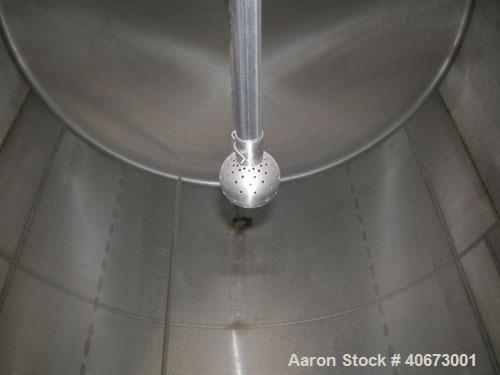 Used L'Hoir Incorporated Tank, 5,104 gallons (4250 Imperial), 304 stainless steel, horizontal. Approximately 100 1/2" diameter x 132" straight side, dished heads. 2 internal CIP spray balls. Top Open...