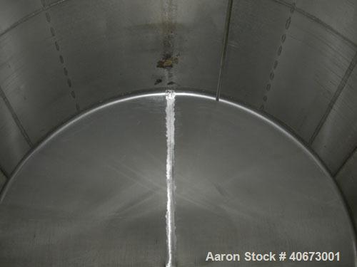 Used L'Hoir Incorporated Tank, 5,104 gallons (4250 Imperial), 304 stainless steel, horizontal. Approximately 100 1/2" diameter x 132" straight side, dished heads. 2 internal CIP spray balls. Top Open...