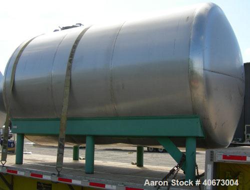 Used L'Hoir Incorporated tank, 4803 gallons (4000 Imperial), 304 stainless steel, horizontal. Approximately 94 1/2" diameter x 144" straight side, dished heads. 2 internal CIP spray balls. Top Openin...