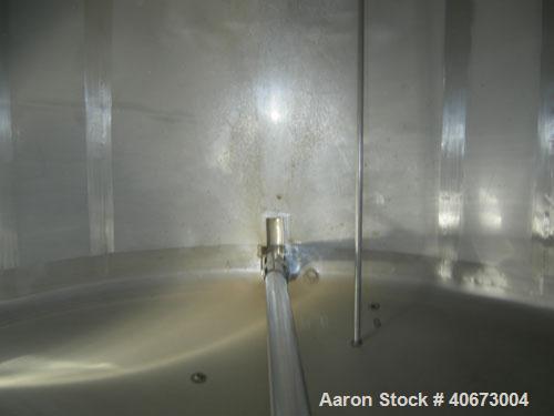 Used L'Hoir Incorporated tank, 4803 gallons (4000 Imperial), 304 stainless steel, horizontal. Approximately 94 1/2" diameter x 144" straight side, dished heads. 2 internal CIP spray balls. Top Openin...